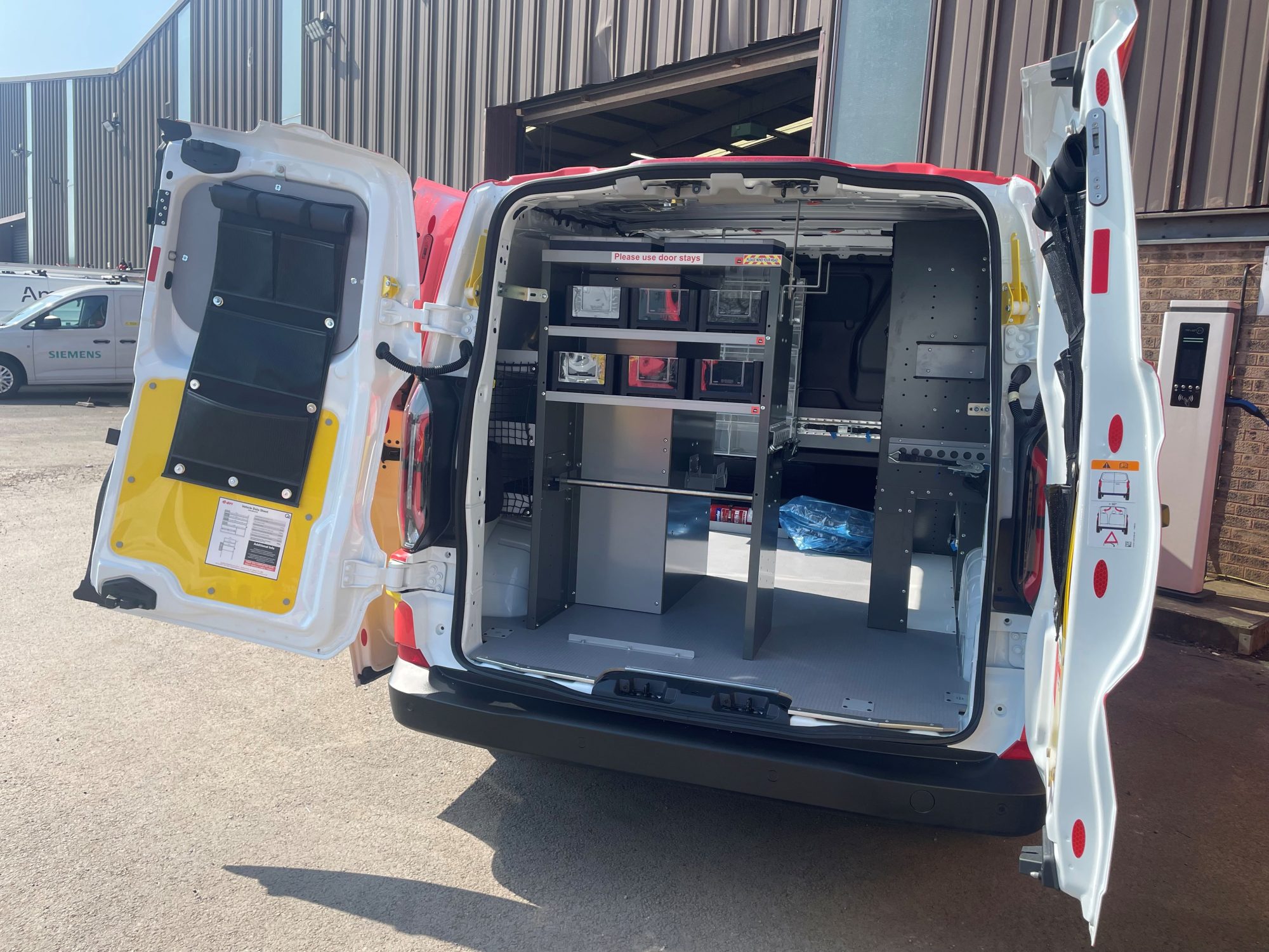 Image of the inside of an E.ON Van